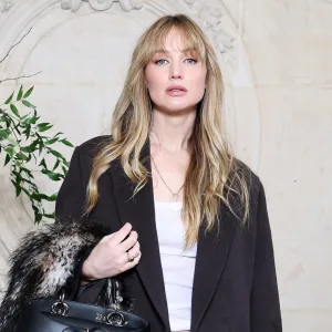 PARIS, FRANCE - JANUARY 26: Jennifer Lawrence attends the Christian Dior Haute Couture Week Spring/Summer 2026 show as part of Paris Fashion Week on January 26, 2026 in Paris, France. (Photo by Arnold Jerocki/Getty Images for Christian Dior)