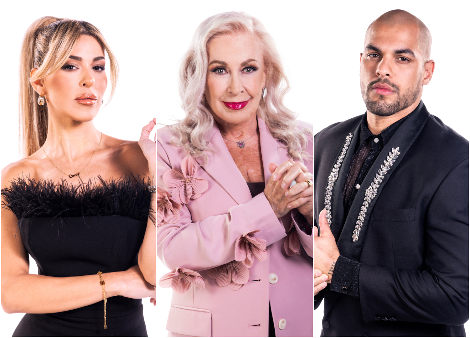 Oriana Marzoli, Josh Martínez y Laura Zapata.