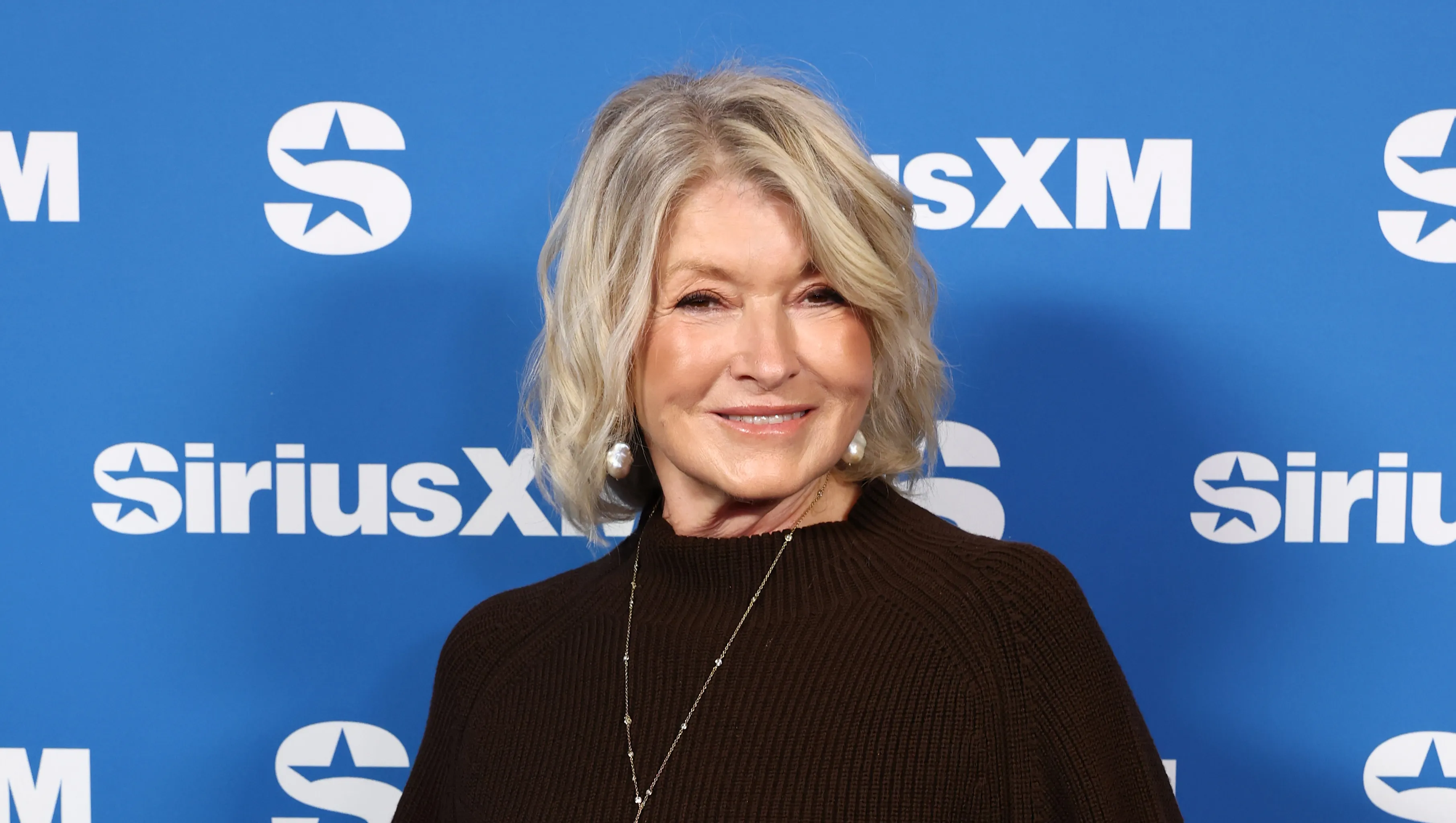 SAN FRANCISCO, CALIFORNIA - FEBRUARY 05: Martha Stewart visits SiriusXM on Radio Row at Super Bowl LX on February 05, 2026 in San Francisco, California. (Photo by Cindy Ord/Getty Images for SiriusXM)