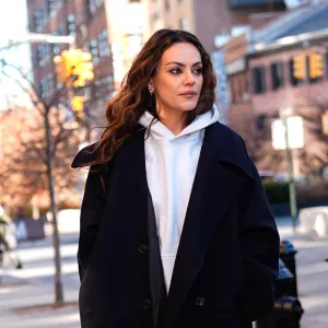 NEW YORK, NY - DECEMBER 9: Mila Kunis is seen on December 9, 2025 in New York City. (Photo by XNY/Star Max/GC Images)