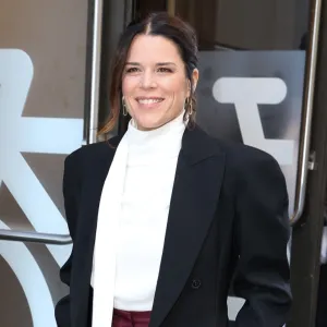 NEW YORK, NY - FEBRUARY 24: Neve Campbell is seen on February 24, 2026 in New York City. (Photo by Jason Howard/Bauer-Griffin/GC Images)