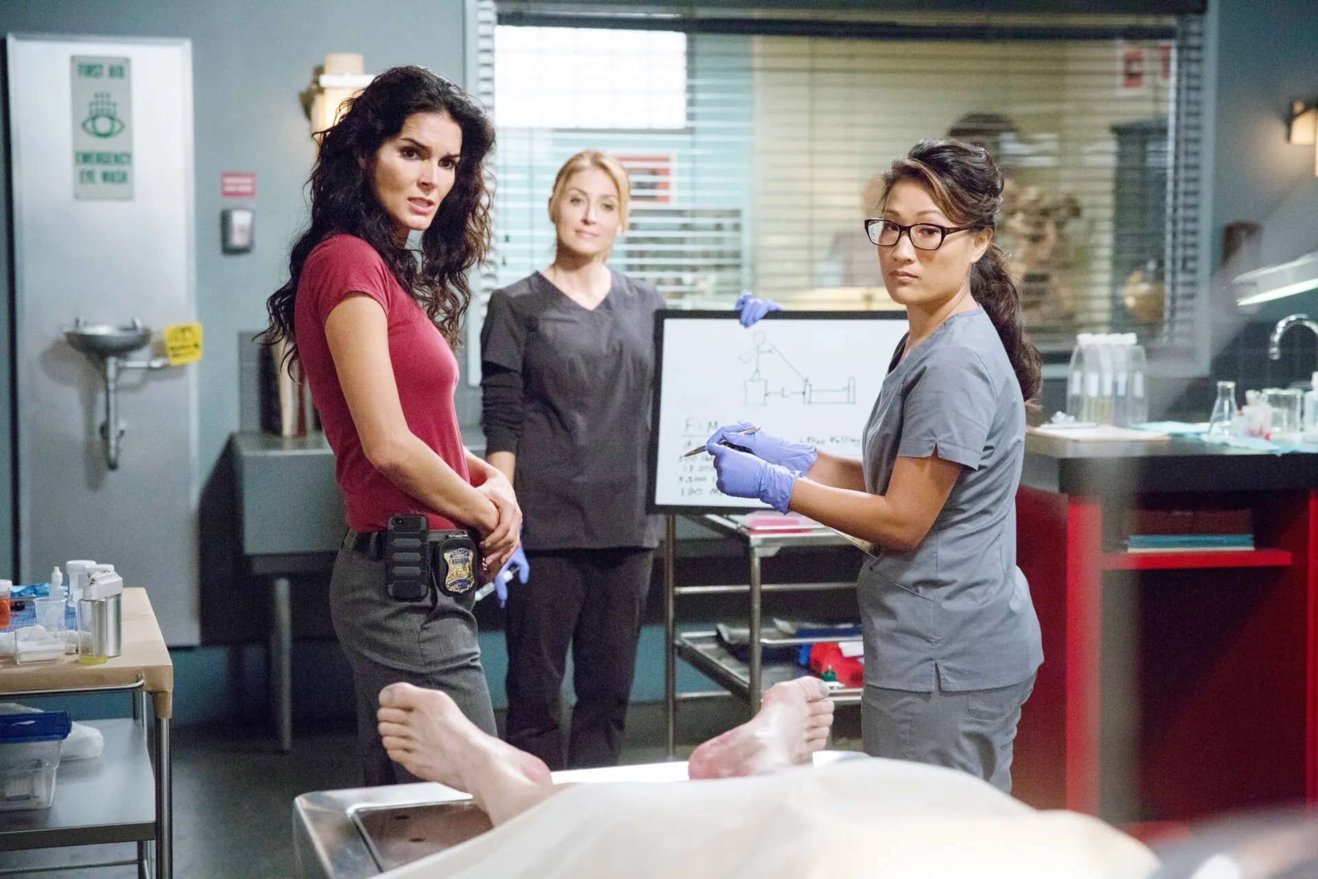 Angie Harmon, Sasha Alexander and Tina Huang Rizzoli & Isles