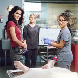 Angie Harmon, Sasha Alexander and Tina Huang Rizzoli & Isles