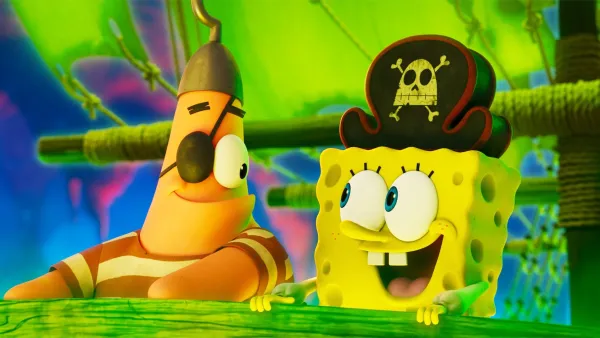 Patrick Star (voice: Bill Fagerbakke), SpongeBob SquarePants (voice: Tom Kenny) in The SpongeBob Movie: Search for SquarePants