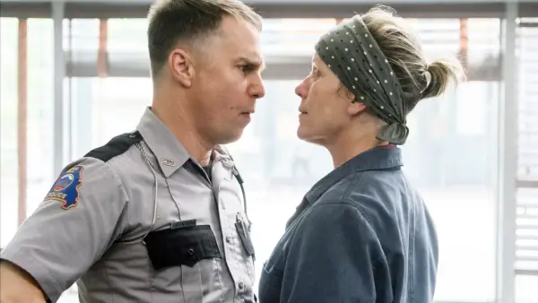 Sam Rockwell and Frances McDormand in Three Billboards Outside Ebbing, Missouri