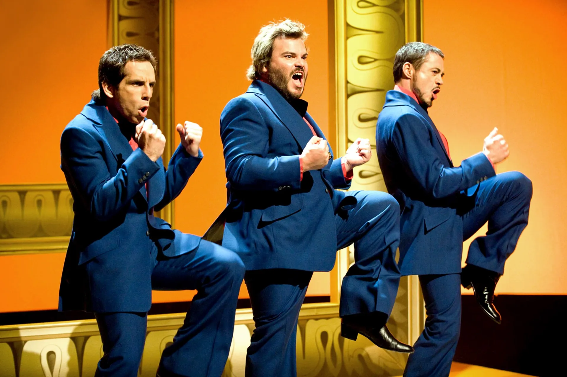 Ben Stiller, Jack Black and Robert Downey Jr. in Tropic Thunder