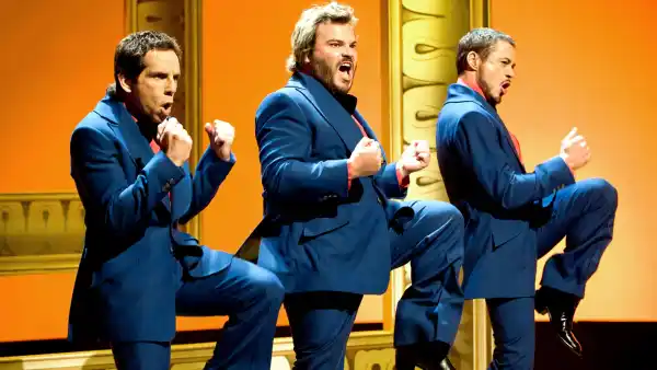 Ben Stiller, Jack Black and Robert Downey Jr. in Tropic Thunder