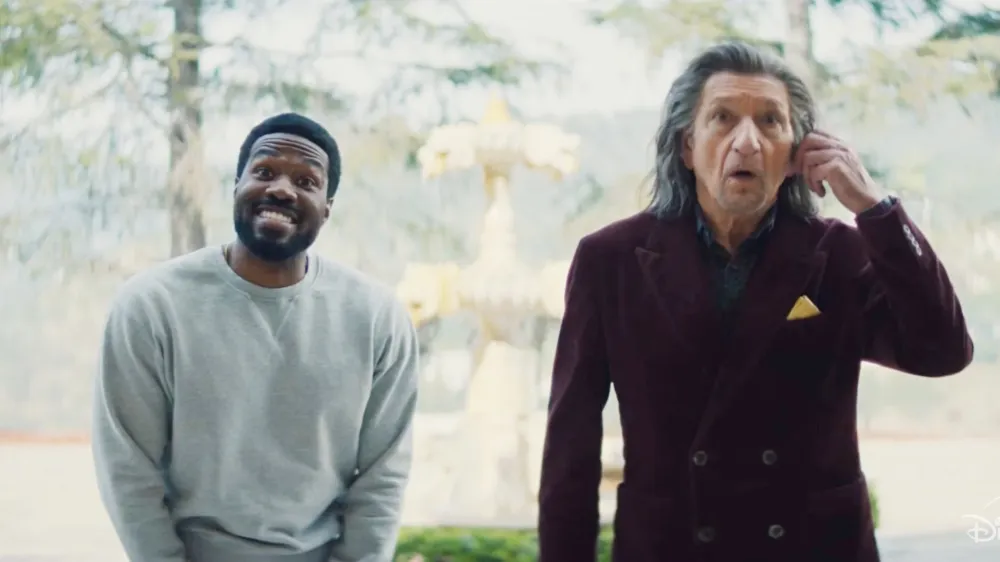 Yahya Abdul-Mateen II and Ben Kingsley in Wonder Man