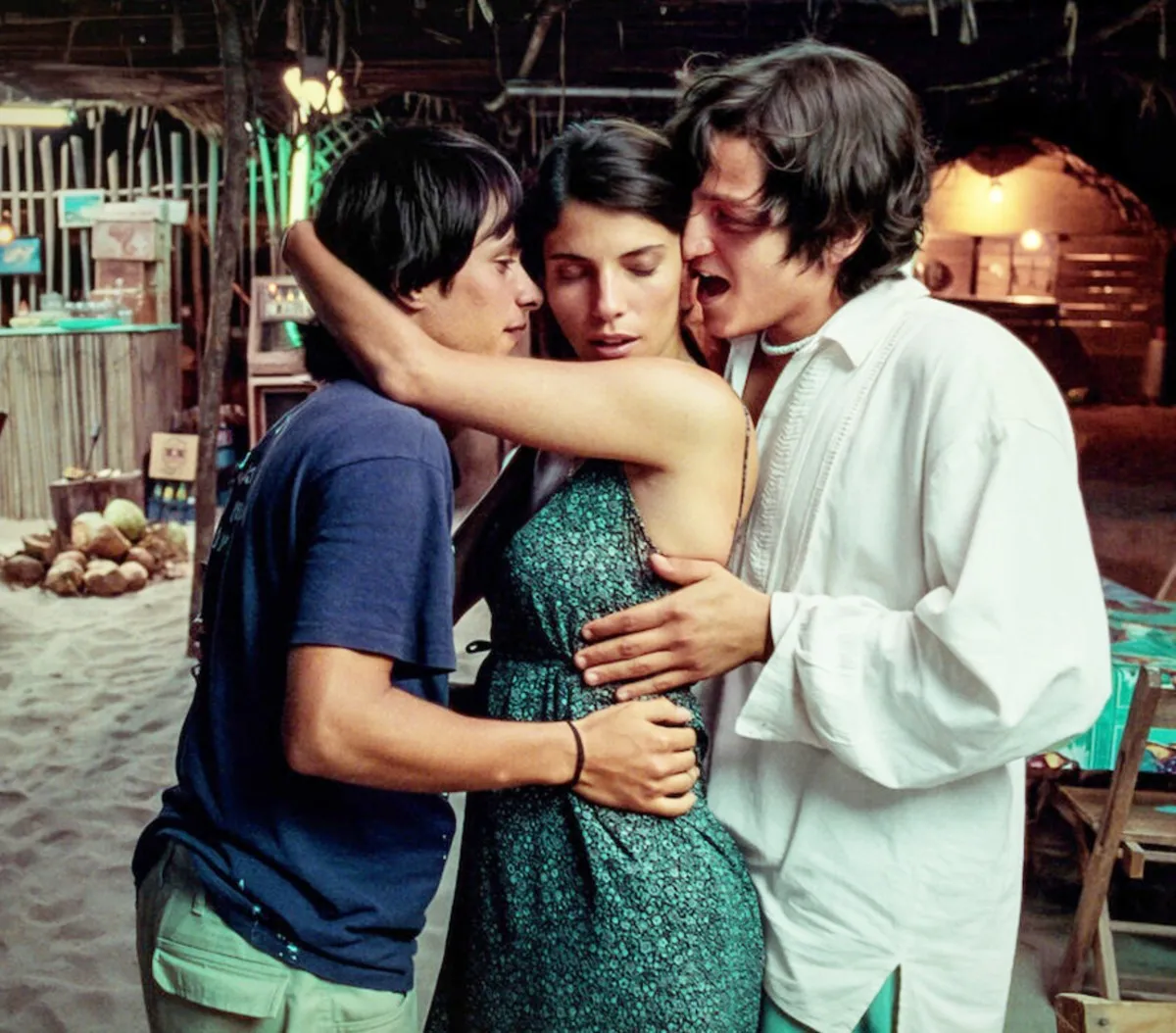 Gael Garcia Bernal, Maribel Verdu and Diego Luna in Y tu mama tambien