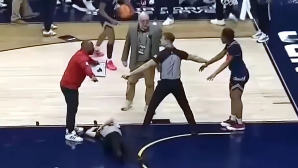 Feature Massive Fight at Womens College Basketball Game Results in Referee Knockout 8 Ejections