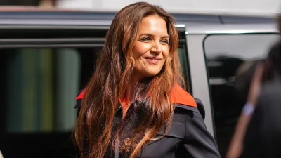Katie Holmes is seen, outside Patou, during the Haute Couture Fall/Winter 2024/25 as part of Paris Fashion Week on June 27, 2024 in Paris, France.