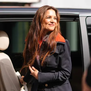 Katie Holmes is seen, outside Patou, during the Haute Couture Fall/Winter 2024/25 as part of Paris Fashion Week on June 27, 2024 in Paris, France.