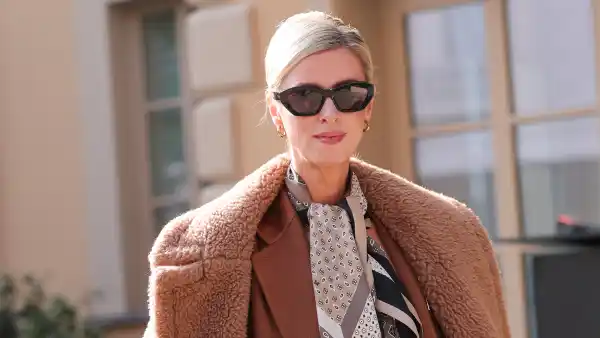 Nicky Hilton is seen during the Milan Fashion Week - Womenswear Fall/Winter 2026/2027 on February 26, 2026 in Milan, Italy.