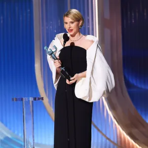 Jessie Buckley Thanks 'Hamnet' Costar Emily Watson While Accepting Trophy at SAG’s 2026 Actor Awards