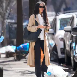 Zoe Kravitz is seen on March 11, 2026 in New York City.