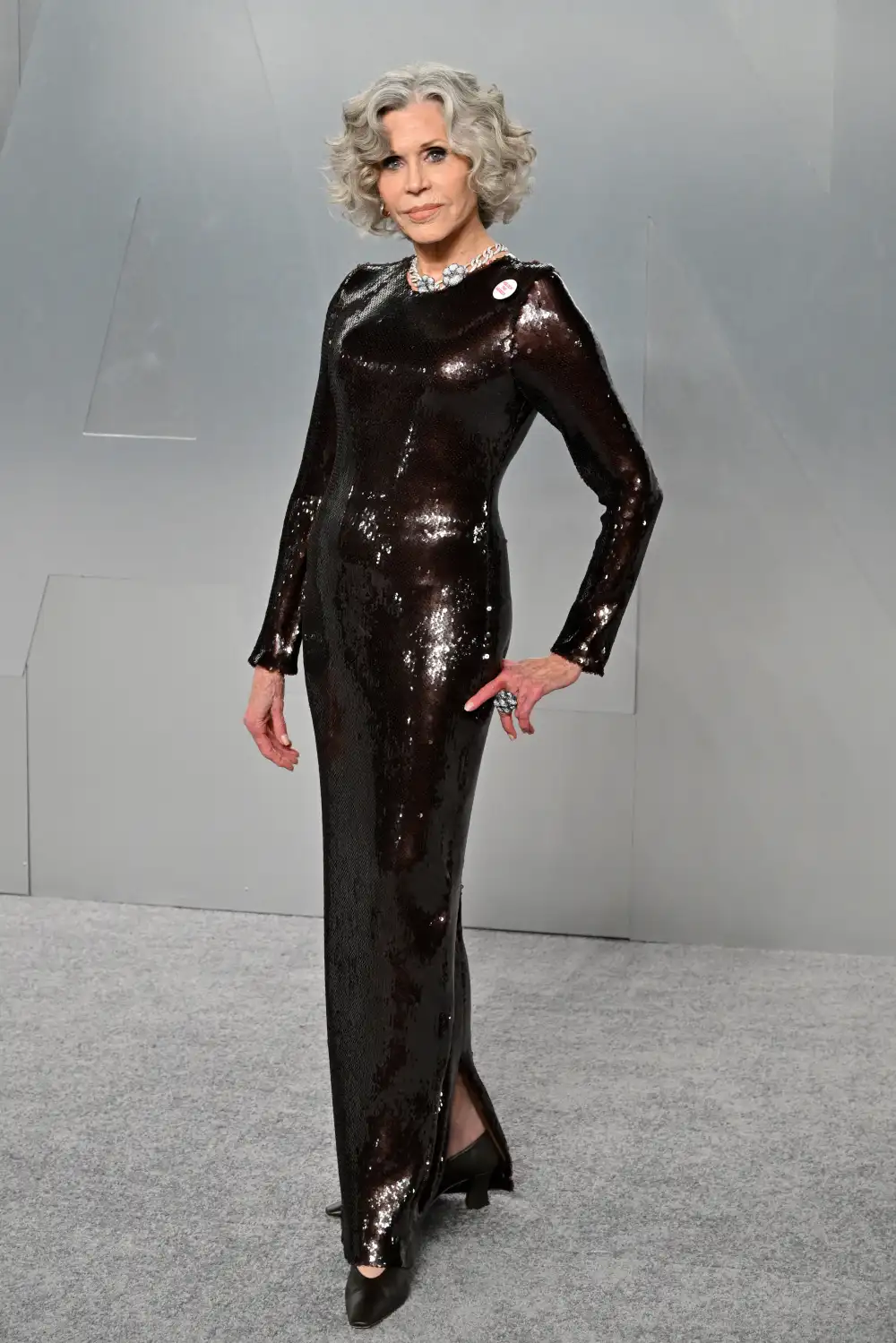 LOS ANGELES, CALIFORNIA - MARCH 15: Jane Fonda attends the 2026 Vanity Fair Oscar Party hosted by Mark Guiducci at Los Angeles County Museum of Art on March 15, 2026 in Los Angeles, California. (Photo by Lionel Hahn/Getty Images)