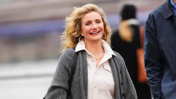 Cameron Diaz is seen on set on March 19, 2026 in New York City.