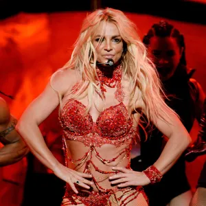Britney Spears performing at the 2016 Billboard Music Awards.