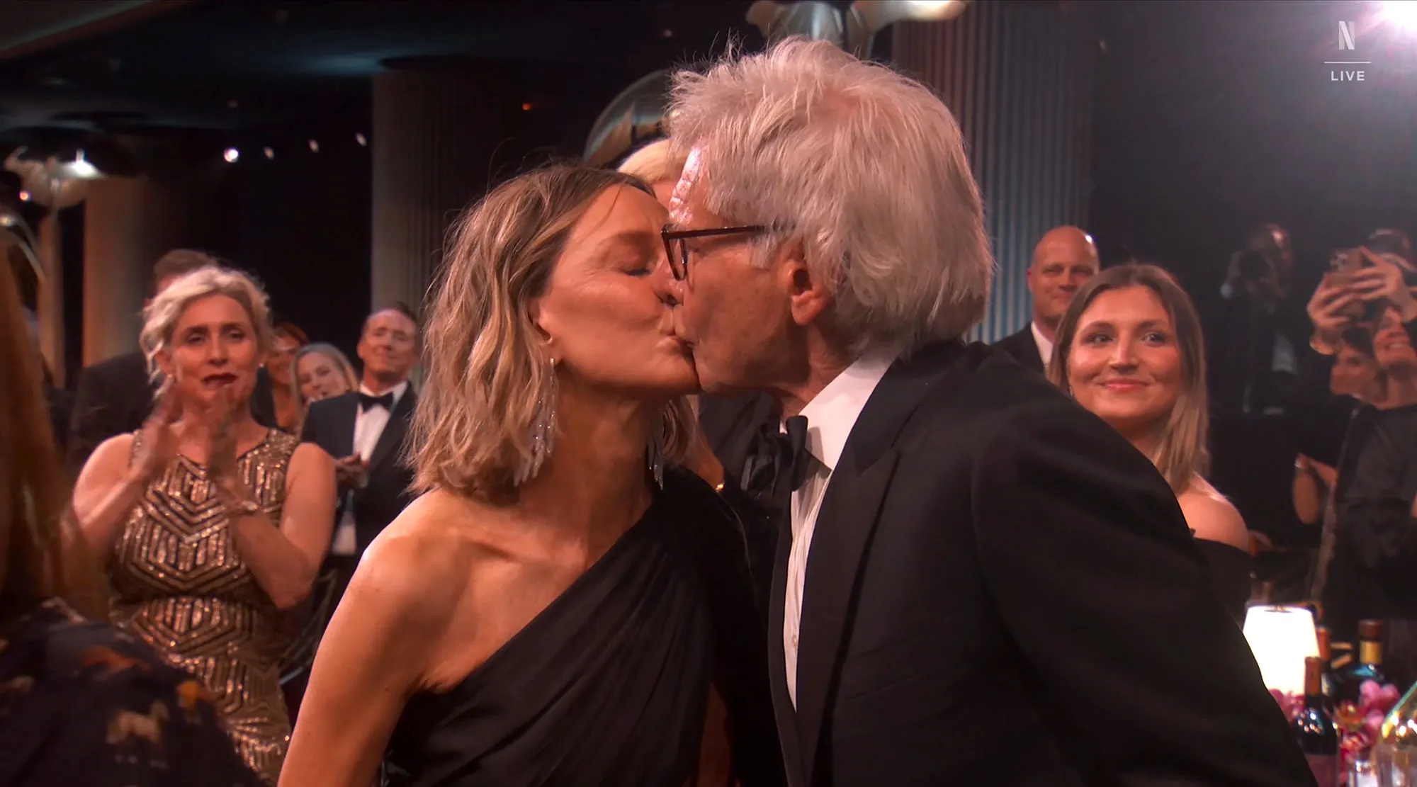 Harrison Ford kiss Calista Flockhart SAG Screen 2026 Actors Guild Awards Actor Awards
