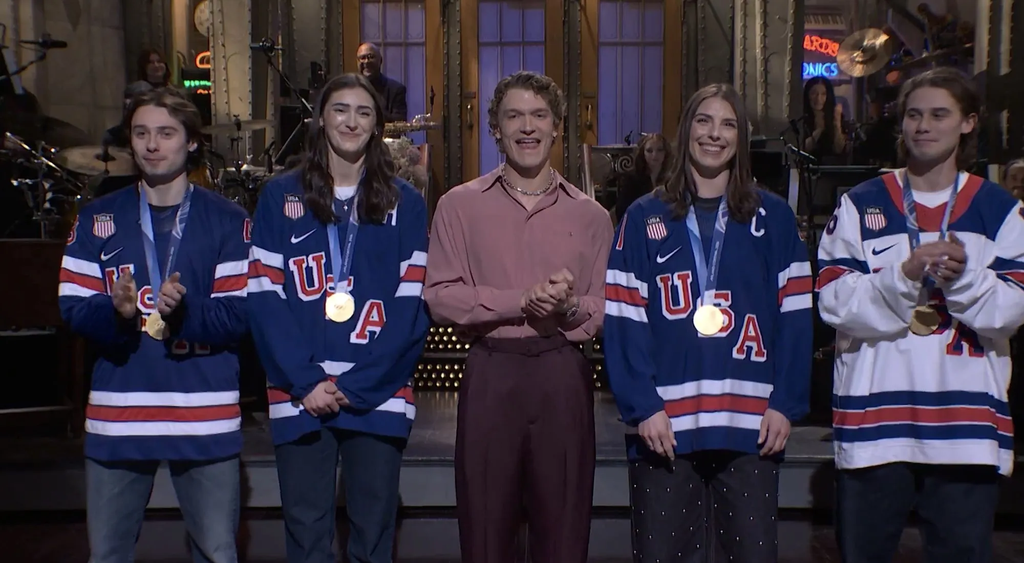 Hilary Knight and Megan Keller Reunite With Jack and Quinn Hughes to Mock Donald Trump Drama Connor Storrie