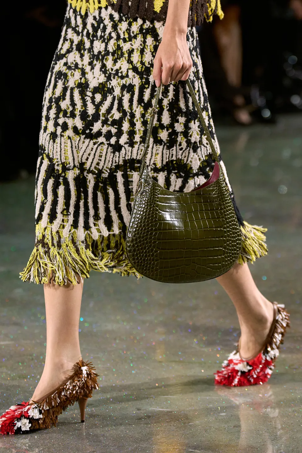 chanel fall-winter 2026 dgreen croc bag