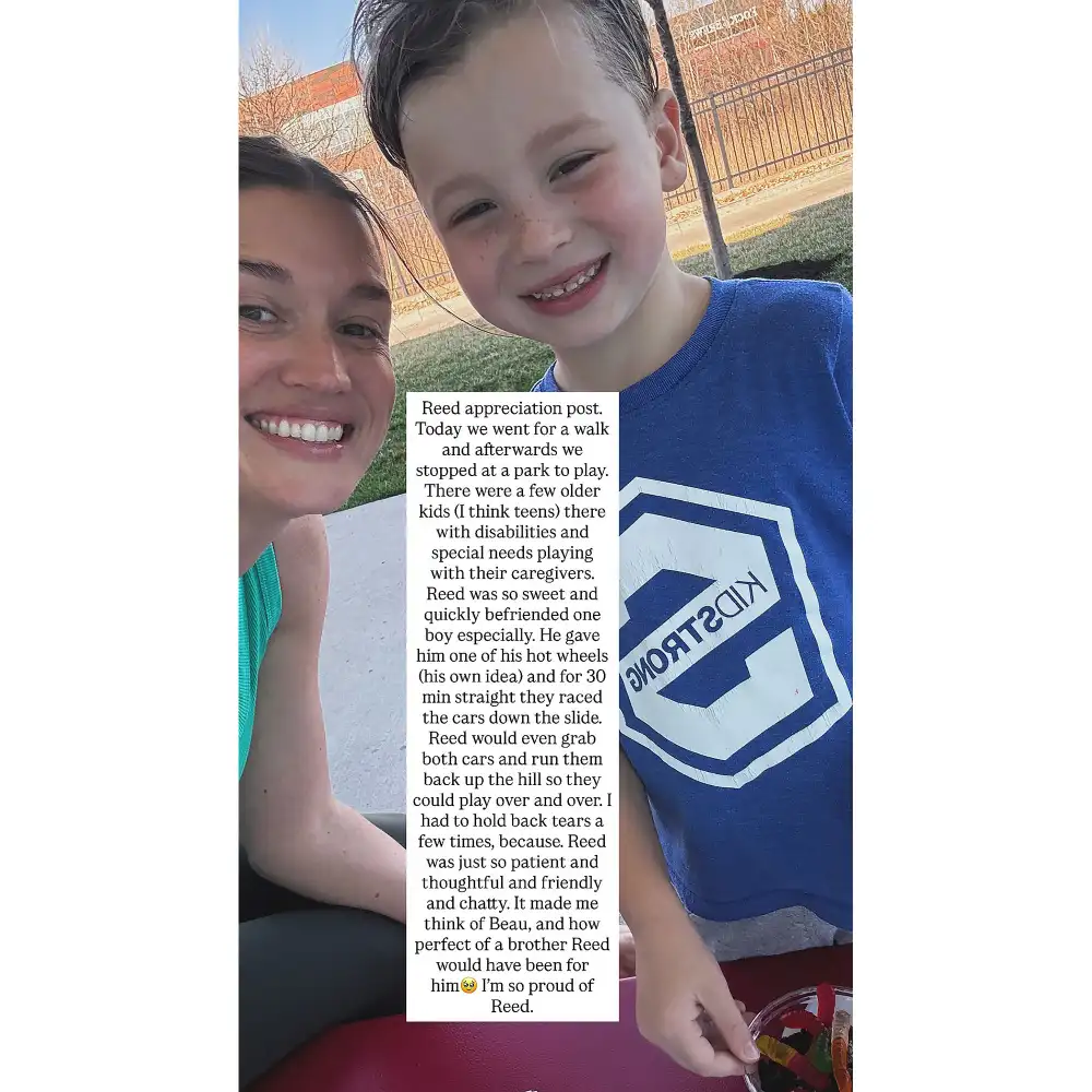 Jade Liz Roper Thinks Son Reed Would Have Been a Perfect Brother to Late Son Beau