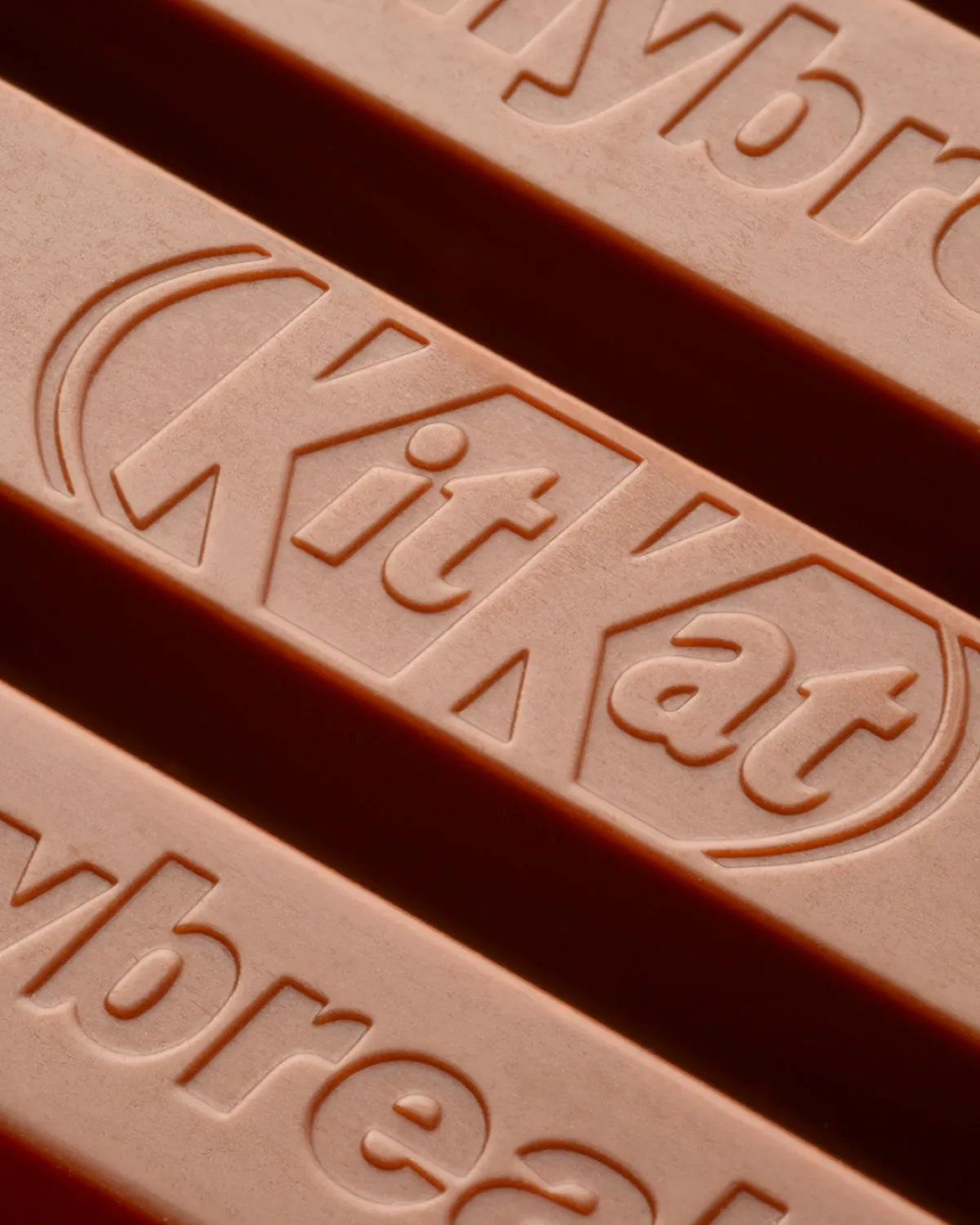 A closeup of a KitKat