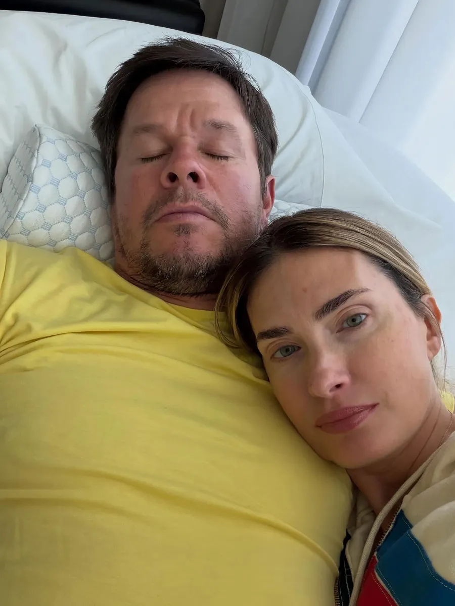 Mark Wahlberg Rhea Durham They Sneak in a Nap And a Cuddle Just Like Us