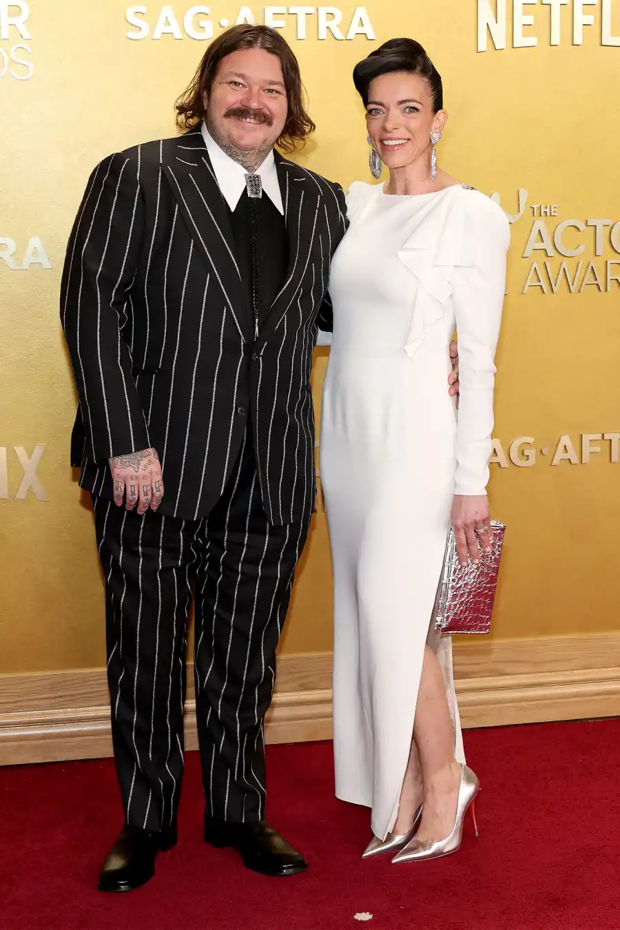 Matty Matheson and Trish Spencer Red Carpet Arrival SAG Screen Actors Guild Awards Actor Awards
