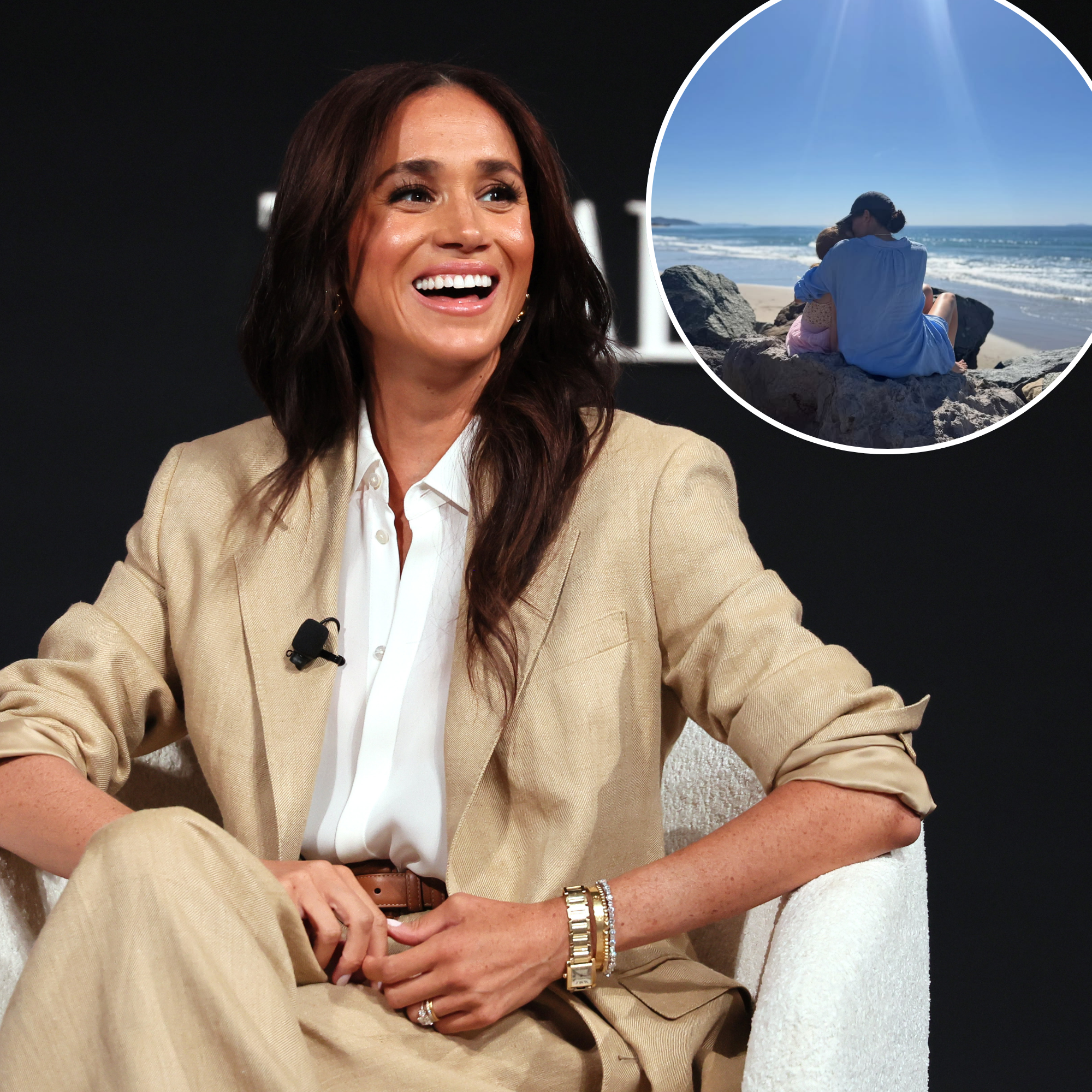 Meghan Markle Kisses Daughter Princess Lilibet, 4, on Beach in Rare Pic Taken by Prince Harry