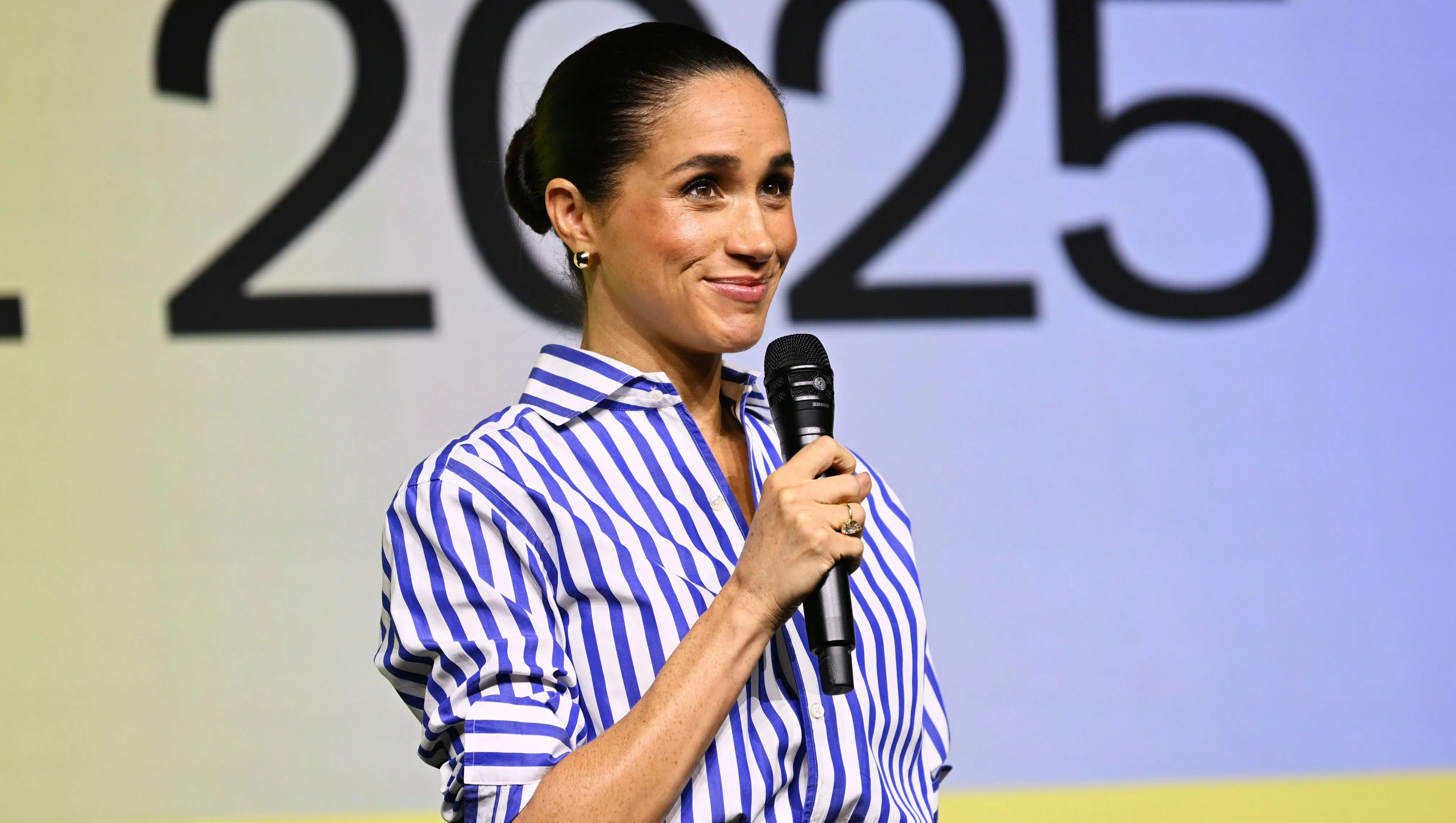 Meghan, Duchess of Sussex at Project Healthy Minds' World Mental Health Day Festival held at Spring Studios on October 10, 2025 in New York, New York. (Photo by Kristina Bumphrey/Variety via Getty Images)