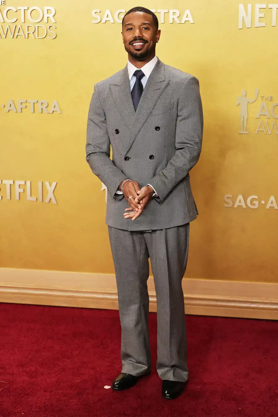 Michael B Jordan Red Carpet Arrival SAG Screen Actors Guild Awards Actor Awards
