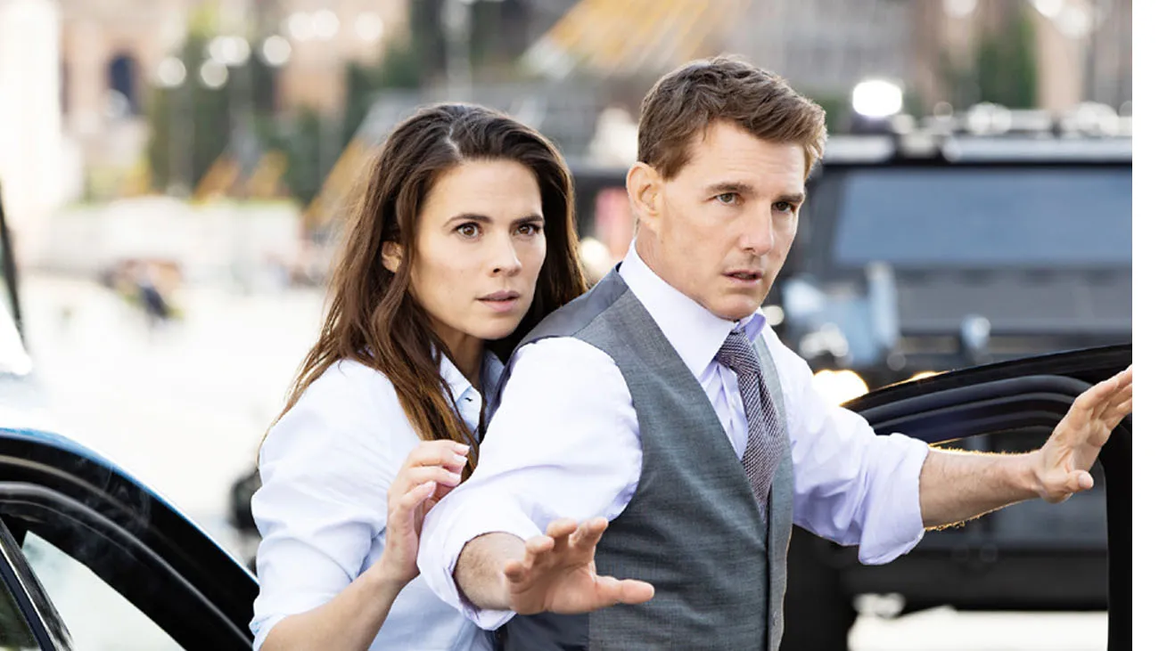 Hayley Atwell and Tom Cruise in Mission: Impossible - Dead Reckoning