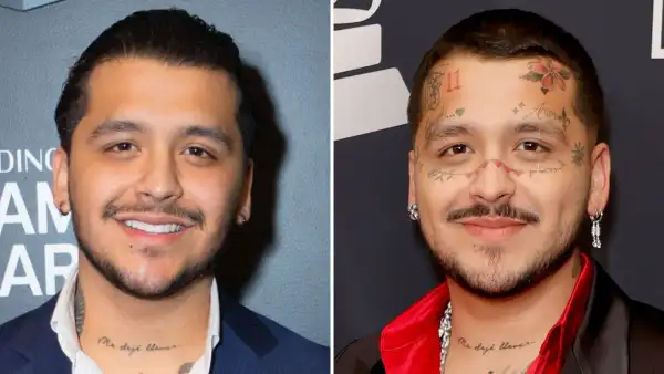 Christian Nodal borra los tatuajes de su rostro.