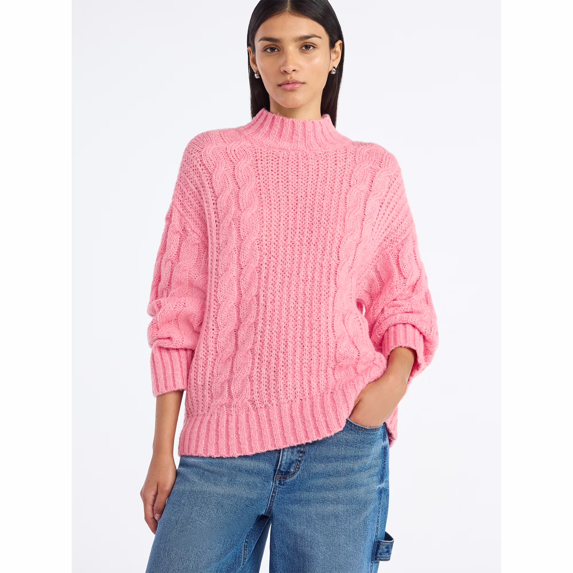 cable-knit sweater