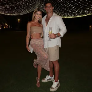 Oriana Marzoli y su novio, Facundo González.