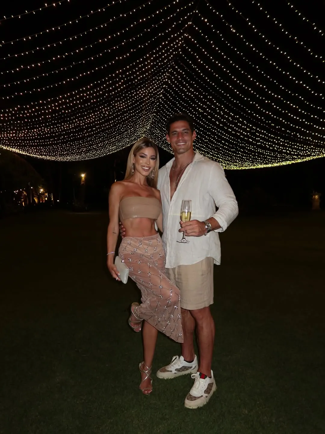 Oriana Marzoli y su novio, Facundo González.