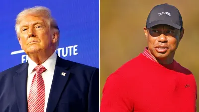 President Donald Trump Reacts to Tiger Woods DUI Arrest GettyImages-2268687664 GettyImages-2191073529