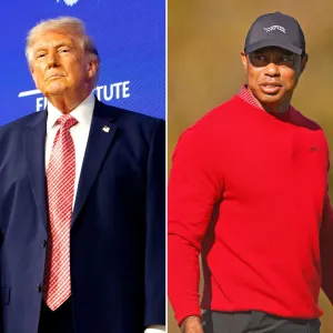 President Donald Trump Reacts to Tiger Woods DUI Arrest GettyImages-2268687664 GettyImages-2191073529