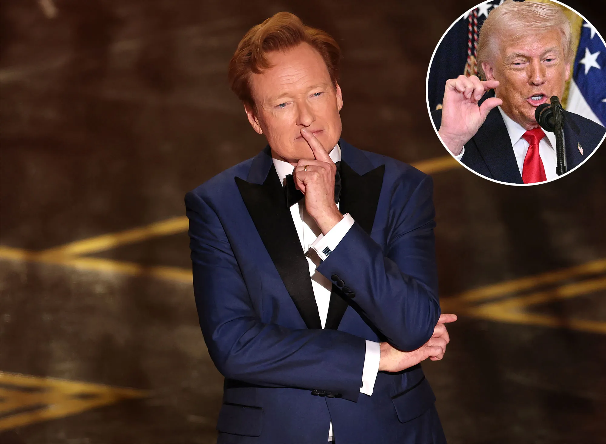 Promo Conan O Brien Makes Joke About President Trump Small Penis During 2026 Oscars
