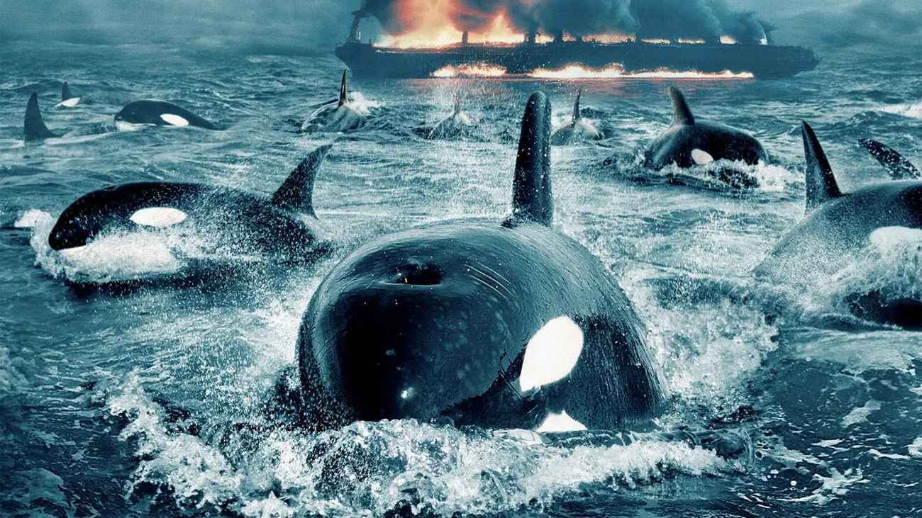 A pack of killer whales in The Swarm