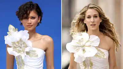 Zendaya Wears Carrie Bradshaw Sex and the City Dress Amid Wedding Rumors Sarah Jessica Parker