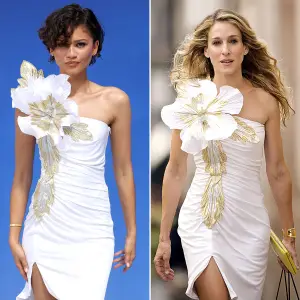 Zendaya Wears Carrie Bradshaw Sex and the City Dress Amid Wedding Rumors Sarah Jessica Parker