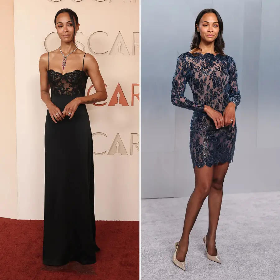 Zoe Saldana Every Celebrity Outfit Change From Oscars to Afterparties