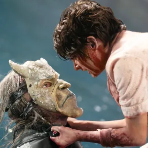 Ethan Hawke as The Grabber and Madeleine McGraw in Black Phone 2