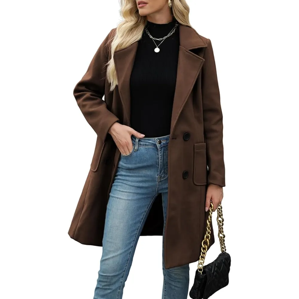 Bankeng Double-Breasted Notch Lapel Jacket