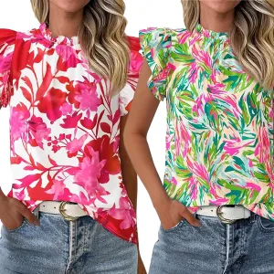 Pink, Green and Blue colorful blouses from Amazon