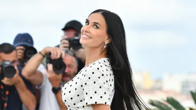CANNES, FRANCE - MAY 20: Demi Moore attends the "The Substance" Photocall at the 77th annual Cannes Film Festival at Palais des Festivals on May 20, 2024 in Cannes, France. (Photo by Dominique Charriau/WireImage)