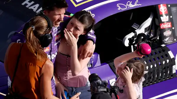 2266715231 Denny Hamlin Celebrates Emotional Win With Family Months After Losing Father in House Fire
