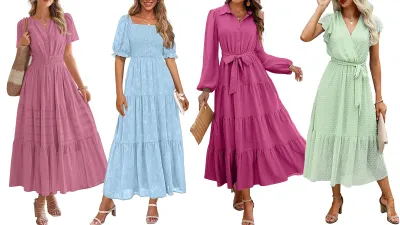 Pink, Blue and Green Easter Dresses from Amazon